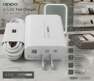 LUCKY PLUS :65W OOriginal Boost OppO VOOC SuperFast Charger Adapter + 6.5A Cable for OPPO 65W