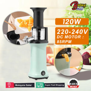 Portable Electric Juice Extractor Cold Press Juicer Machine Fruits Squeezer 120W / Pemerah Jus Elektrik