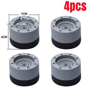 Bộ 4  chiếc chân đế máy giặt chân chống rung máy giặt tủ lạnh điều chỉnh được độ cao đế cao su chống rung