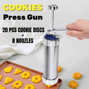 CuddleCove 28PCS Cookie Press Gun Kit Alloy Cookie Maker Biscuit Maker Set  DIY Biscuit Maker Cookie Press Set