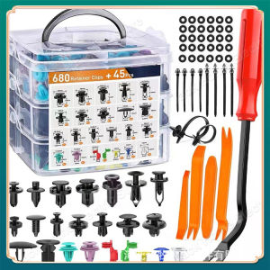Jack Home 680/100PCS Clip Trim Kit Mobil/Baut Rivet Mobil Universal/Car Retainer Clips Kit Auto Fastener Rivet Clips