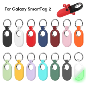 Suitable for Smarttag 2 Protective Case Silicone Keychain Pet Dog Tracker Locator Positioning Housing Anti-Scratch Cover