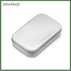 miankeji Kim loại hình chữ nhật rỗng nhỏ hộp thiếc tinplate đẩy kẹo trường hợp Thùng Jar bản lề container nhỏ tổ chức Lưu trữ hộp