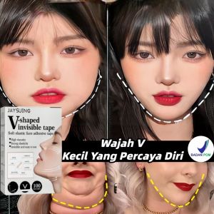 [isi100pcs] face lift tape for V shape -Stiker Penirus WAJAH -Stiker Wajah Anti Kerut -Face Lift Patch -Waterproof Invisible Breathable Lift Face Sticker -Sticker Garis Wajah Alat Penarik Wajah -V-Shaped Invisible Tape Instant Face Lift Tape