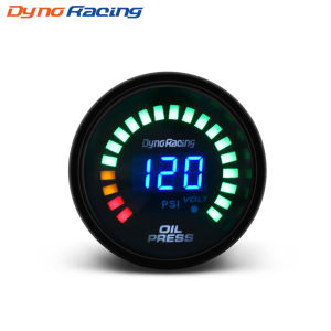 Dynoracing Car 2" 52mm Digital Smoked 20 LED Psi Oil Press Pressure Meter Gauge With Sensor car meter