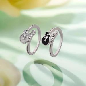 Hmeme แหวนกีตาร์เกาหลีปรับเปิดได้เครื่องประดับของขวัญ