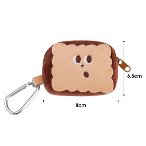 Sang trọng bánh quy ví tiền có khóa kéo sang trọng nhỏ Ví Túi sinh viên Mặt dây chuyền dễ thương bơ Cookie Tai nghe túi lưu trữ Phụ kiện treo móc chìa khóa