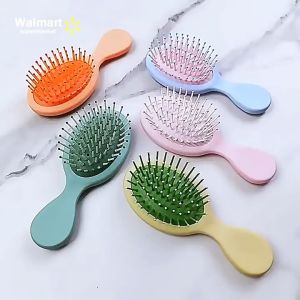 【Walmart】Cute Mini Air Cushion Massage Hair Brush Portable Travel Size Anti Static Detangling Paddle Brush for Women Girls Small Rubber Pad for Long Straight Hair Scalp Care Gift