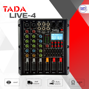 (ใช้โค้ดลดอีก10%) TADA LIVE-4 MIXER มิกเซอร์ บลูทูธ Bluetooth มี USB เล่น Mp3 ได้ มิกซ์ เอฟเฟกแท้ effect EQ 7 แบนด์ บันทึกเสียง ได้ LIVE4