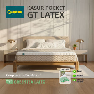 Quantum Kasur Pocket GT Latex Vakum / Greentea Latex Bebas Timbal