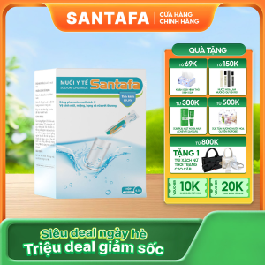 Nước Muối Sinh Lý Santafa Dạng Bột Tự Pha Tiện Dụng Sát Khuẩn Mũi Họng Hàng Ngày Hộp 20 gói và 50 gói