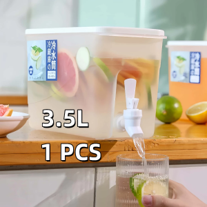 【GIFT】3.5L Large Capacity Cold Water Kettle Beverage Leak proof Dispenser with tap Water Jug With Tap Drink Dispenser Ice Juice Drink Liquid Kettle Outdoor Refrigerator cold water kettle High temperature resistance Japanese style household cold water cup
