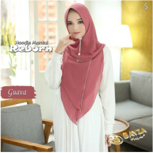 Bayza Mantul Reborn Jilbab Instant Terbaru Soft Pad Antem Model Hodie Bahan Ceruty Warna Polos