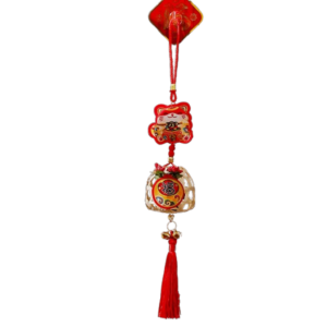 ANGY Traditional Spring Festival Decoration Pendant Creative Reusable New Year Ornaments Wall Door Ornaments Hanging Red Lantern String Living Room