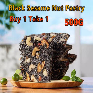 WooNut Handcrafted Black Sesame & Date Pastries: Low-Sugar High-Calcium Snack - Freshly Packed