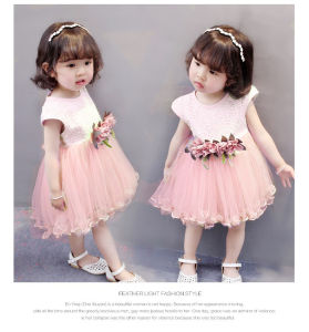 พร้อมสต็อก Baju ชุดเด็กผู้หญิง Gaun เสื้อผ้าเด็กผู้หญิงชุดฤดูร้อนแขนสั้นชุดเด็ก Tutu ชุด Tulle ชุดปาร์ตี้เด็กผู้หญิง