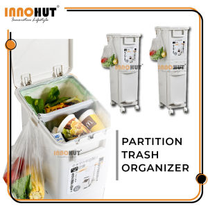 Innohut 29L / 32L Movable Recycle Rubbish Bin Household Garbage Large Capacity Dry Wet 2 / 3 Layers Trash Bin