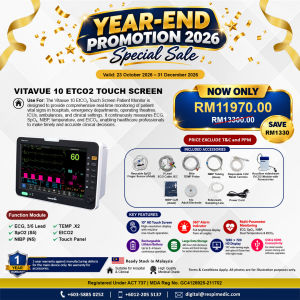 [𝐌𝐃𝐀 𝐀𝐏𝐏𝐑𝐎𝐕𝐄𝐃] Vitavue 10-ETCO2 Touch Screen Monitor