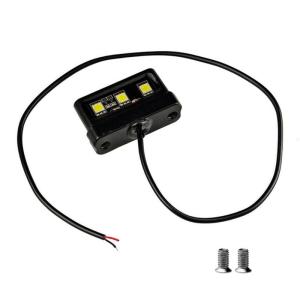High Lumen LED License Light Waterproof Construction Shockproof Design Universal Quick Install for Motorcycle Scooters