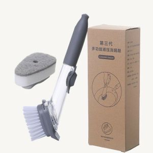 Automatic liquid washing pot brush multi-functional decontamination household kitchen stove cleaning brush