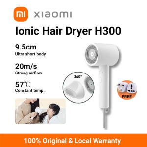 Xiaomi H300 Ionic Hair Dryer 1600W Quick Drying 57℃ Smart Constant Temperature Hair Care Portable Negative Ions Hair Dryer Compact Lightweight Design 3 Temperature Modes Salon Professional Hair Dryer