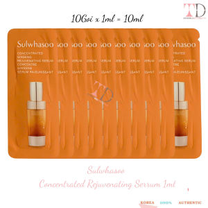 New.2027 10 Gói Sample Serum Nhân Sâm Cô Đặc Chống Lão Hoá Sulwhasoo Concentrated Ginseng Renewing Serum 1ml