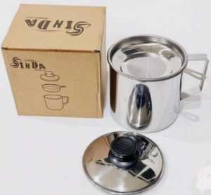 Oil Pot Stainless Steel / Oil Pot / Wadah Minyak Stainless 1.2 L Free Packing Box VD