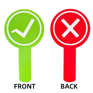 OUREAL Correct Side Yes No Paddles Incorrect Side Double-Sided Hand-Held Scoring Card Interesting Card Holding Tool Audience Voting Paddles School Competition
