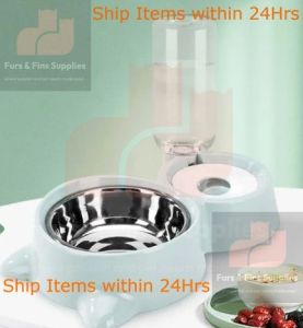 2-in-1 Pet Automatic Water Dispenser and Food Feeder Cat and Dog Bowl w/ Bottle Original Accessories