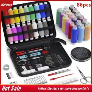 【COD】🔥🔥🔥 86 172pcs Sewing Kit With Threads Needles Scissors Tape Measure Buttons Storage Bag Portable Travel Sewing Box Tools