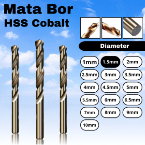 Mata Bor Besi 1.5mm HSS Kobalt Drill Bits HSS Cobalt Diameter 1.5mm