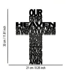 God Bless You Metal Crafts Decorative Piece for Living Room and Bedroom Wall Art Home Decor with Spiritual Encouragement
