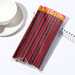 SET 10 bút chì lục giác Deli 2B/HB kèm đầu tẩy - chất liệu gỗ an toàn dễ gọt phù hợp với học sinh văn phòng GA625