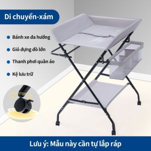 Bàn thay tã cho bé Bàn Chăm Sóc Em Bé Bàn tã gấp đa năng Di Động3 mức nâng hạ có thể giặt gấp gọn