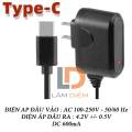 Cục sạc 1 lỗ 2 lỗ type C dành cho đèn pin đội đầu 4v2 500ma và phụ kiện kèm theo. 