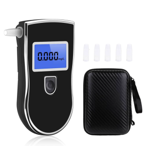 เครื่องตรวจจับเอทานอลในตอบกลับอย่างรวดเร็วระบบแอลอีดีเตือนเครื่องทดสอบ BAC แบบมือถือขนาดเล็กพร้อมปากเป่าเปลี่ยนได้สำหรับการเดินทาง