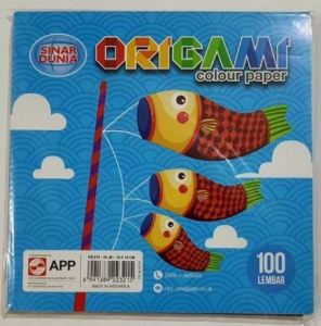 KERTAS LIPAT ORIGAMI BESAR SIDU 16cm x 16cm [100 lembar] KERTAS SUKUNG