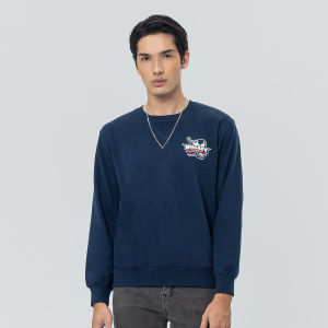 EDWIN JEANS - ICELAND NAVY Sweatshirt Lengan Panjang LS - Top Man Graphic Sweatshirt