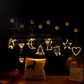 【Buy1 Free 1】Christmas lights string sucker hanging lights flashing lights holiday window room courtyard decorative lights star lights string. 