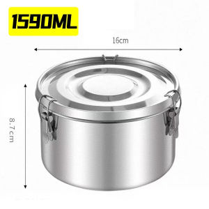 Dizoey hình tròn bằng thép không gỉ Hộp Ăn Trưa Đa Năng Xách Tay hộp bento Với Nắp Thực Phẩm Lưu Trữ Container Cắm Trại Dã ngoại Bát Container