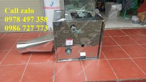 thùng rê trấu 1000 inox kèm máy chà gạo