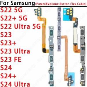 Dành cho Samsung Galaxy S22 S23 S24 Ultra FE S22+ S23+ S24+ 5G S901 S711 Cáp dẹt nút nguồn và nút âm lượng bên hông linh kiện