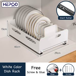 TOP QUALITY kitchen cabinet pull out dish & bowl rack / multi-function pull out basket / almari tarik rail rak dapur