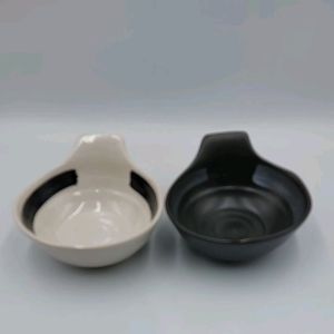 75 นิ้ว ถ้วยเซรามิค ถ้วยน้ำจิ้ม ถ้วยใส่น้ำพริก เครื่องปรุง ร้านกาแฟ 2 สี