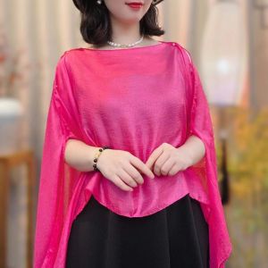 ADAM Pure Color Women Shawl Chiffon Long Evening Prom Cape Cloak Coats Jackets Capes Women Girls