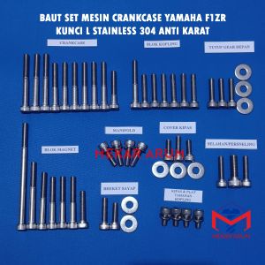 Baut Set Mesin F1ZR FIZR Kunci L Stainless Asli Tahan Karat