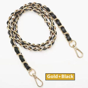 Leather Strap for Women Bag Replacement Metal with Leather Bag Sling Chain Thin Long Crossbody/shoulder Bag Straps