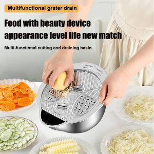 Stainless Steel Shredder Drainer Multifunctional Vegetable Cutter Potato Shredder