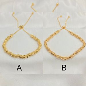 Gelang Serut Lapis Emas Bola Ukir Aksesoris Fashion Trend