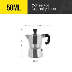TAZZE COFFEE POT 50 - 600ML Premium Moka Pot Espresso Coffee Maker Latte Mocha Pot Aluminium Mocha Pot Italian Expresso